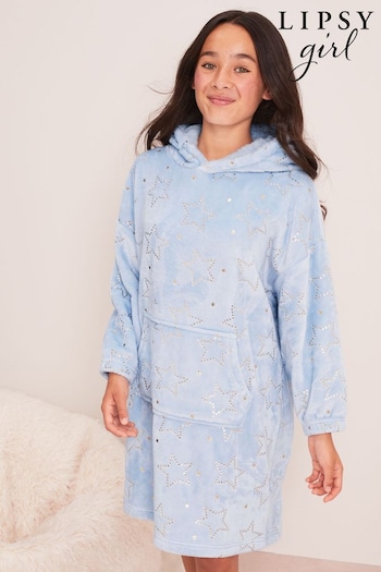 Lipsy Blue Cosy Fleece Hooded Blanket (Q39268) | £24 - £32