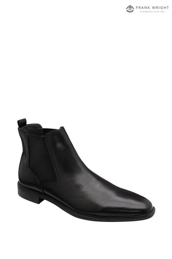 Frank Wright Black Men's Leather Chelsea Boots (Q39588) | £65