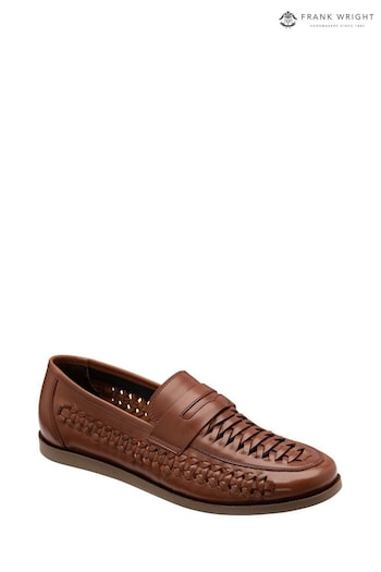 Frank Wright Brown Men's Leather Loafers (Q39590) | £55