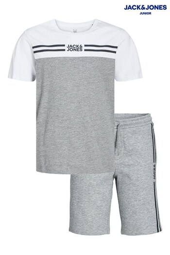 JACK & JONES JUNIOR Light grey T-Shirt and Shorts Set (Q39675) | £25