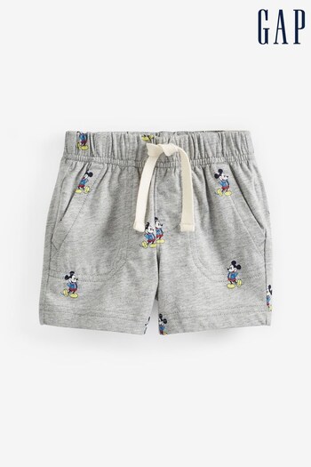Gap Grey Disney Mickey Mouse Cotton Shorts sequins -  Baby (Q39697) | £8