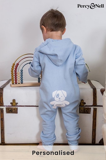 Personalised Organic Onesie with Cute Dog on the Reverse by Percy & Nell (Q39880) | £30