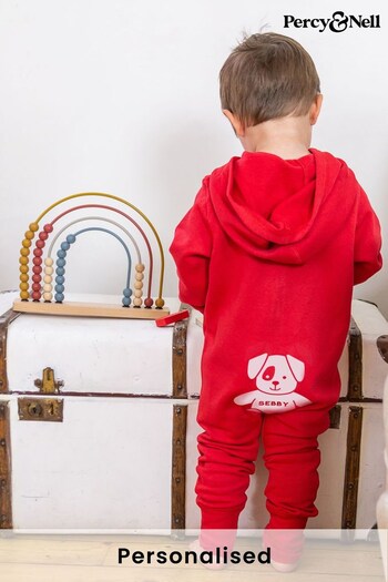 Personalised Organic Onesie with Cute Dog on the Reverse by Percy & Nell (Q39882) | £30