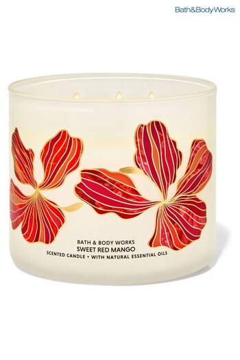 New: Last 7 Days Sweet Red Mango 3-Wick Candle 14.5 oz / 411g (Q40138) | £29.50