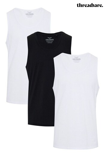 Threadbare White 3 Pack Essential T-shirt Vests (Q40190) | £20