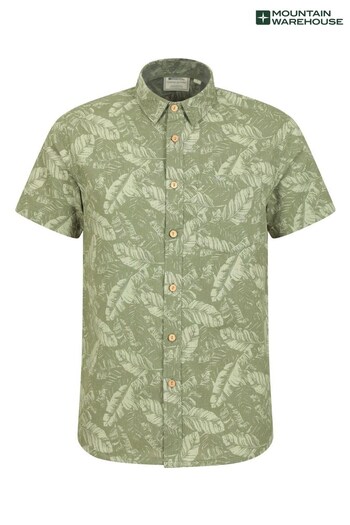 Mountain Warehouse Green Tropical Printed Short Sleeved Shirt - Men's (Q40418) | £30