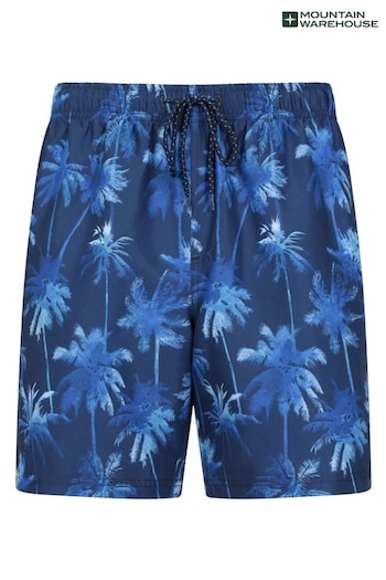 Mountain Warehouse Blue Aruba Printed Mens Swim Shorts (Q40451) | £22