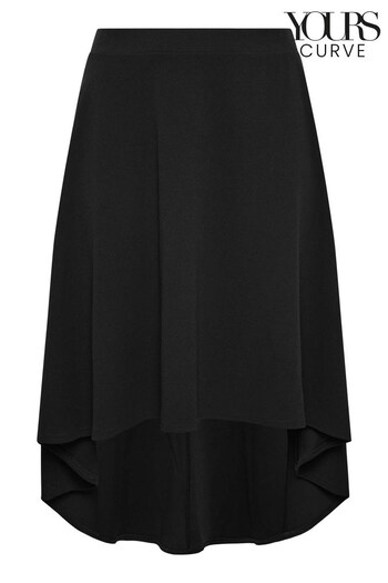 Yours Curve Black London High Low Skirt (Q40585) | £29