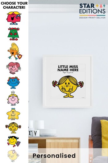 Personalised Little Miss Art Print 40x40cm Framed by Star Editons (Q40626) | £75