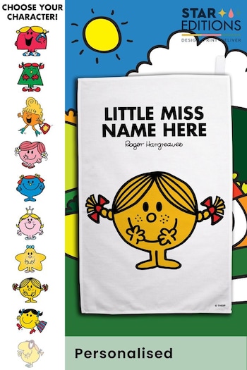 Personalised Little Miss Tea Towel by Star Editions (Q40629) | £12