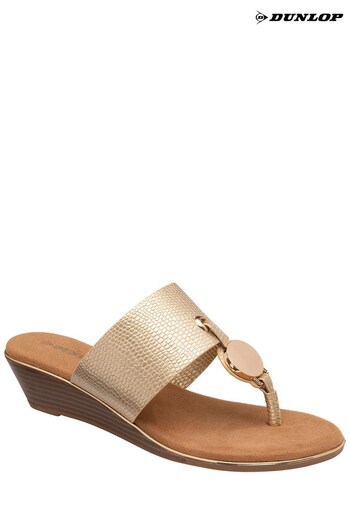 Dunlop Gold Ladies Wedge Toe-Post trekker Sandals (Q41013) | £45