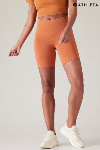 Athleta Orange Ultimate Stash 7" Shorts (Q41143) | £45