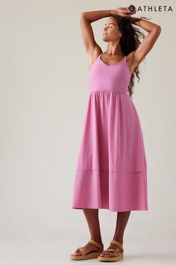 Athleta Pink Elation V-Neck Hybrid Dress (Q41145) | £90