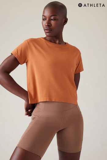 Athleta Orange Ether Seamless T-Shirt (Q41148) | £40