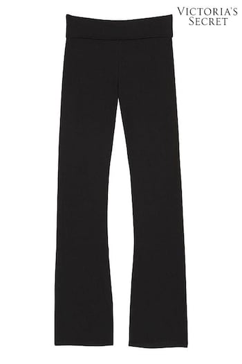Victoria's Secret Pure Black Graphic Foldover Foldover Flare Legging (Q41203) | £35