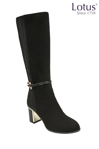 Lotus Footwear Black Leg Boot (Q41305) | £75