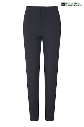 Mountain Warehouse Black Slim Kesugi Womens Superslim Stretch Trousers (Q41359) | £26