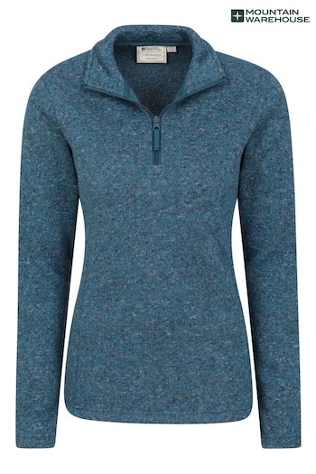 Mountain Warehouse Teal Blue Idris Womens Half-Zip Fleece (Q41372) | £40