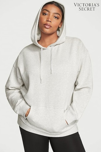 Victoria's Secret Snow Heather Grey Graphic Dahlia Hoodie (Q41539) | £45