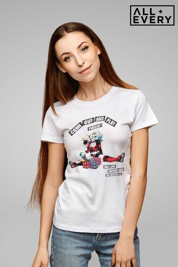All + Every White Batman Harley Quinn Come Out And Play Women's T-Shirt (Q42162) | £23