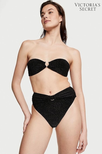 Victoria's Secret Nero Black Strapless Shimmer Bikini Top (Q42245) | £39