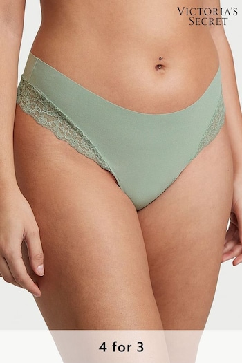 Victoria's Secret Seasalt Green Posey Lace Thong Knickers (Q42246) | £9
