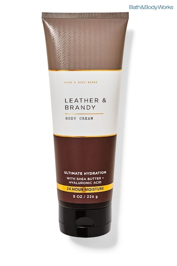 Bath & Body Works Leather and Brandy Ultimate Hydration Body Cream 8 oz / 226 g (Q42262) | £18