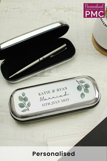 Personalised Botanical Pen and Box Set by PMC (Q42290) | £20