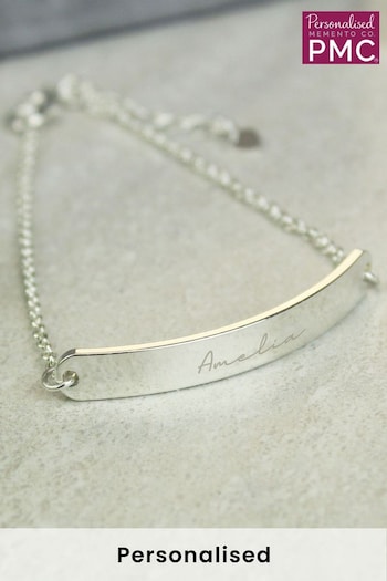 Personalised Silver ID Bracelet by PMC (Q42301) | £15