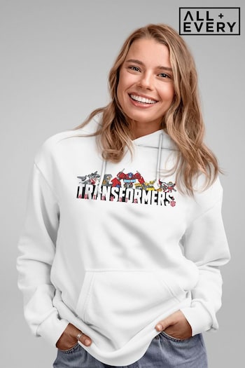 All + Every White Transformers Autobots Line Up Women's Hooded Sweatshirt (Q42377) | £40