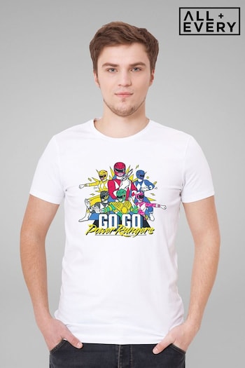 All + Every White Power Rangers Go Go Retro 90s Men's T-Shirt (Q42382) | £23