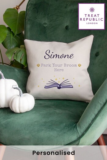 Personalised Halloween Spell Book Cushion Cover by Treat Republic (Q42435) | £20