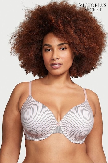 Victoria's Secret Simple Stripe Pink Lightly Lined Full Cup Bra (Q42496) | £39