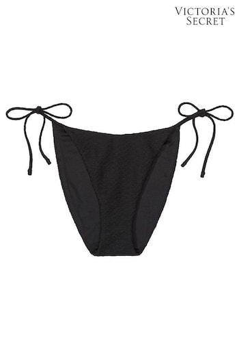 Victoria's Secret Black Fishnet Tie Side High Leg Bikini Bottom (Q42507) | £25