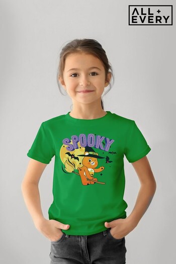 All + Every Kelly Green Care Bears UTM Halloween Trick Or Sweet Bear Spooky Kids T-Shirt (Q42550) | £19
