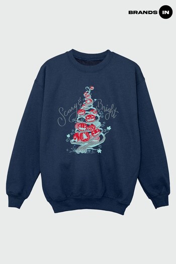 Brands In Navy Brands In Nightmare Before Christmas Scary & Bright Kids Navy Sweatshirt (Q42598) | £24