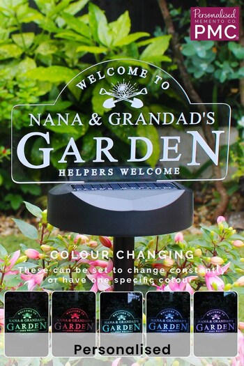 Personalised Garden Sign Outdoor Solar Light by PMC (Q42936) | £25