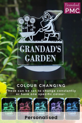 Personalised Gnome Garden Outdoor Solar Light by PMC (Q42938) | £25