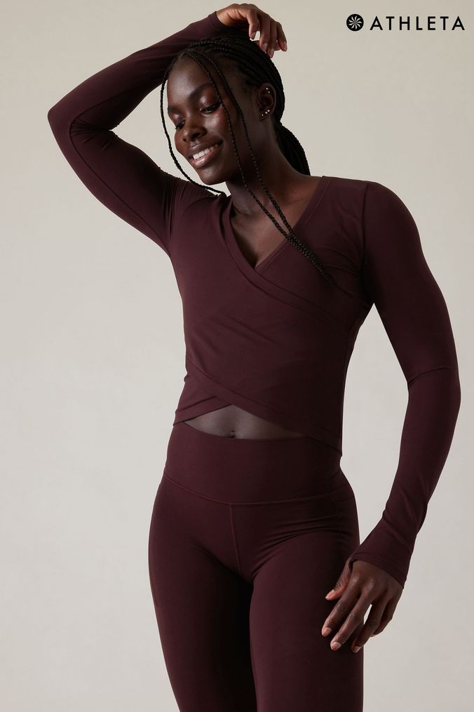 Activewear wrap sale top