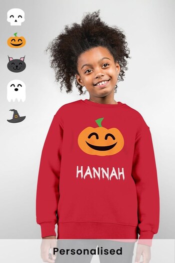 Personalised Halloween Icon Kids Sweatshirt by Forever After (Q43054) | £23