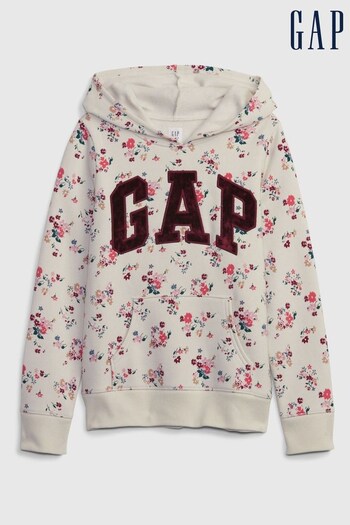 Gap Cream floral Logo Hoodie (Q43064) | £20