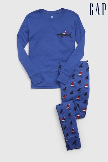 Gap Blue Shark Christmas Kids Pyjamas (Q43072) | £20