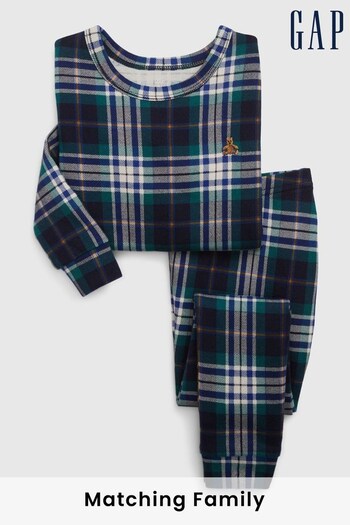 Gap Blue Check Family Christmas Toddler Pyjamas (Q43083) | £18