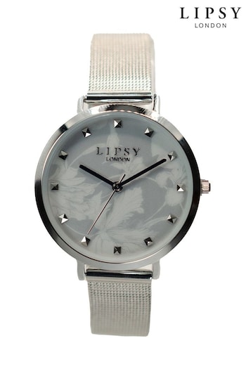 Lipsy Silver Floral Watch (Q43087) | £40