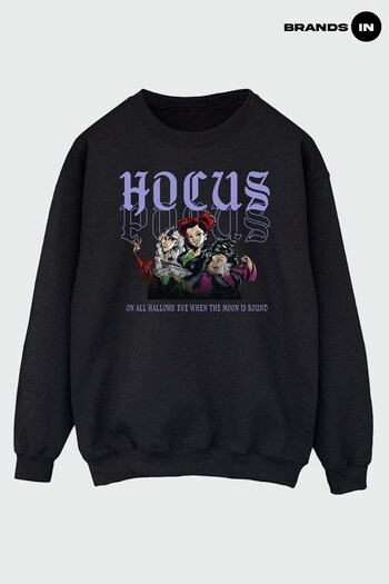 Brands In Black Hocus Pocus Hallows Eve Women Black Sweatshirt (Q43121) | £36