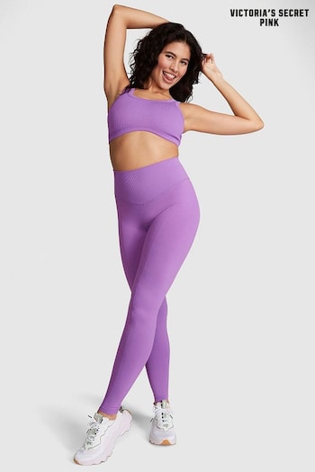 Victoria's Secret PINK Glazed Violet Purple Seamless Workout Legging (Q43146) | £39