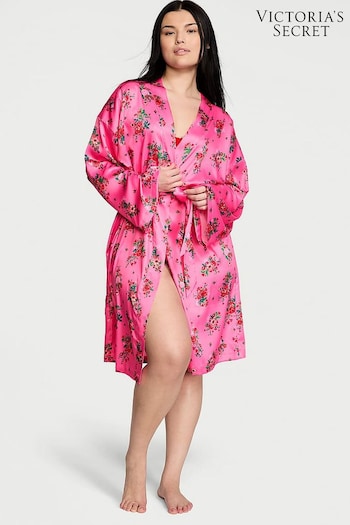 Victoria's Secret Lovely Bouquet Pink Satin Midi Robe (Q43147) | £59
