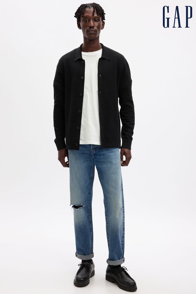 Gap mens black shop denim jacket