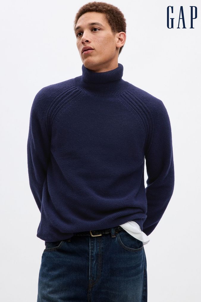 Next mens polo neck jumpers sales
