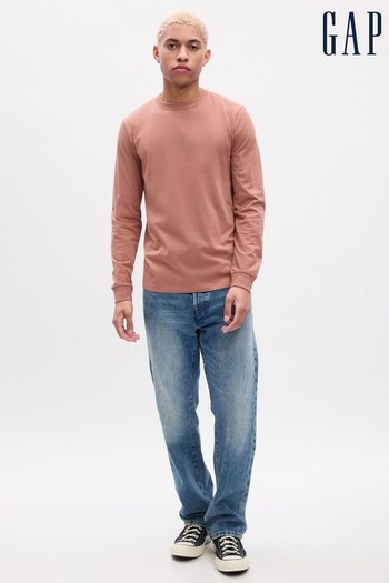 Gap Salmon Pink Everyday Soft Crew Neck Long Sleeve T-Shirt (Q43213) | £16